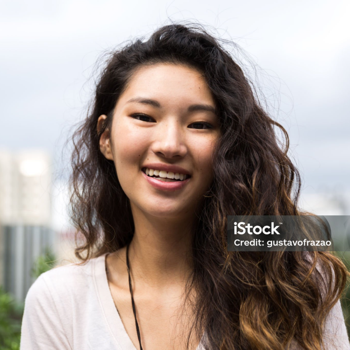 Smiling Korean student